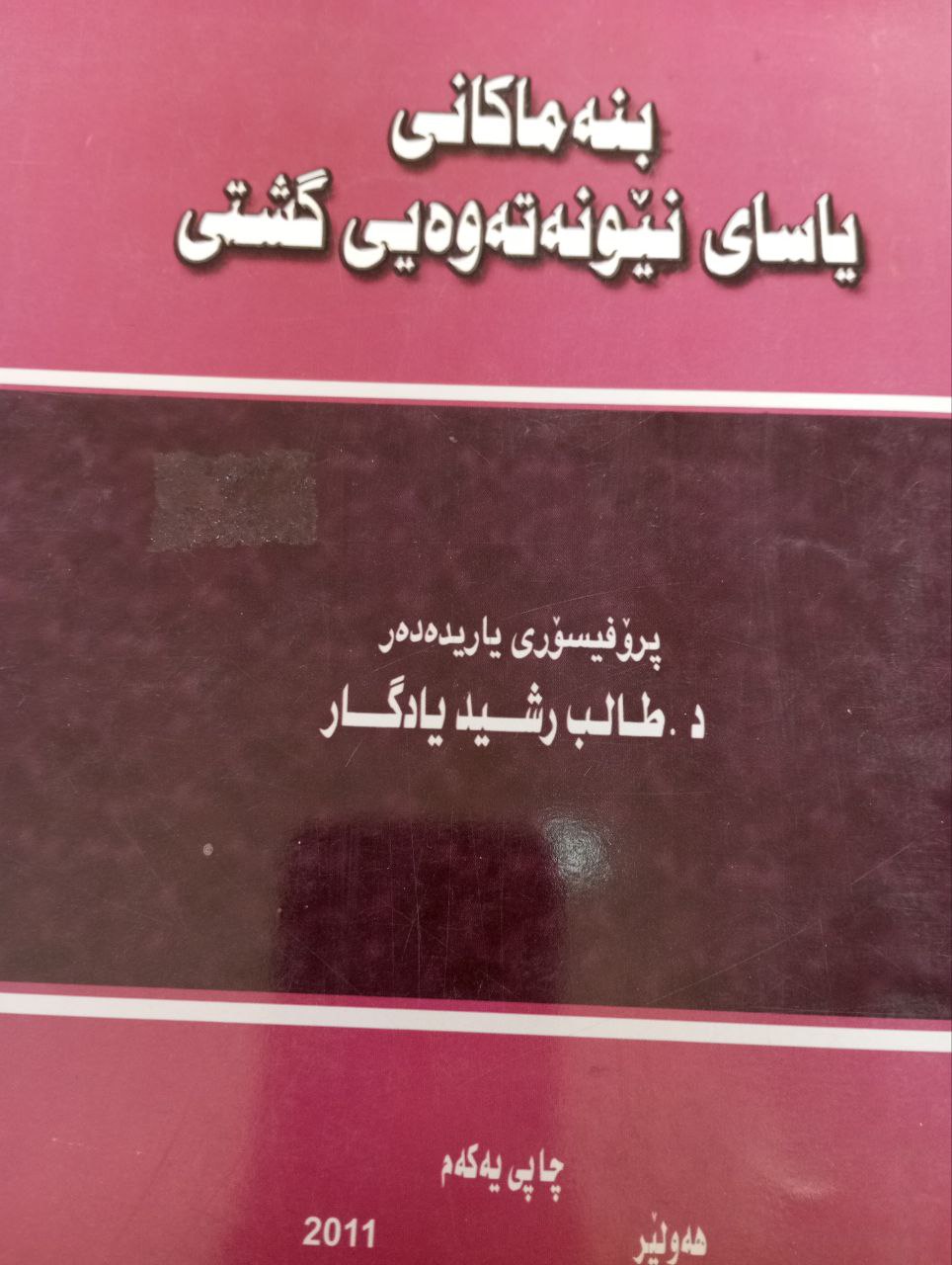 بنەماکانی یاسای نێونەتەوەیی گشتی